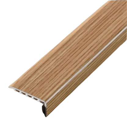 D-K0300 25 x 25mm Pvc Wood Effect Stair Nosing Edge Trim