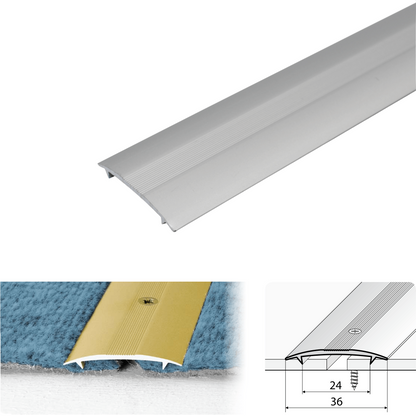 C68 36mm Anodised Aluminium Carpet Cover Strip Profile