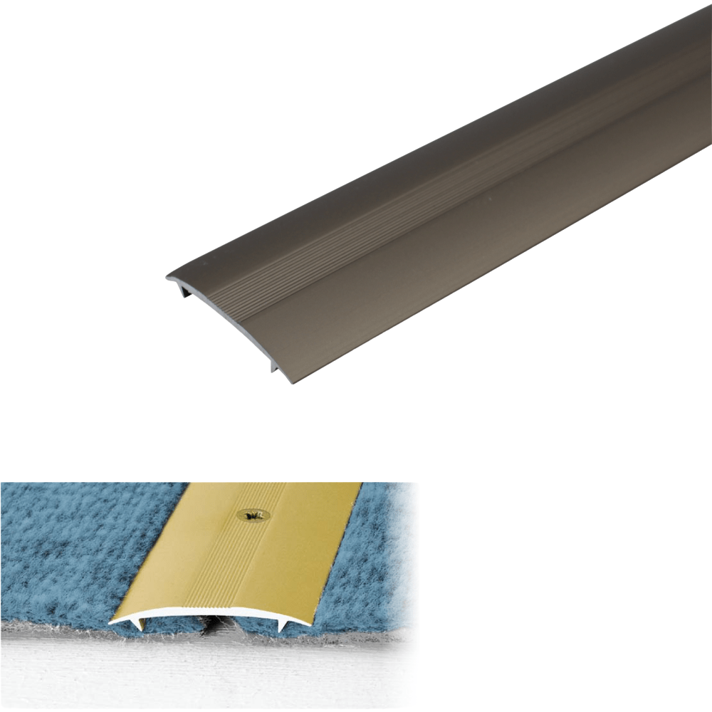 C68 36mm Anodised Aluminium Carpet Cover Strip Profile