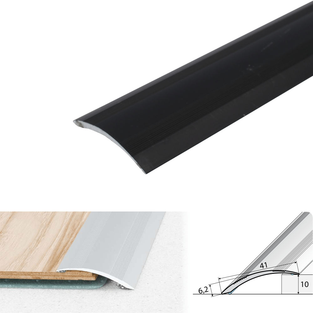 A48 41mm Anodised Aluminium Self Adhesive Door Threshold Ramp Profile