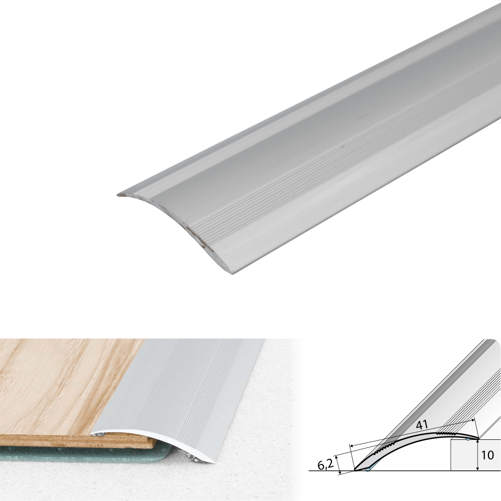 A48 41mm Anodised Aluminium Self Adhesive Door Threshold Ramp Profile