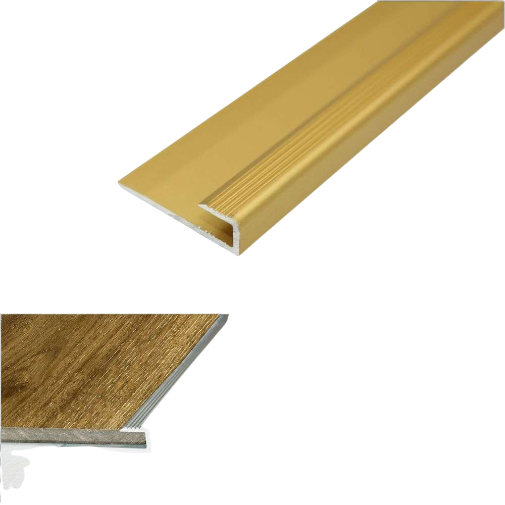 C63 Anodised Aluminium LVT U Edging Profile Threshold For 5mm Flooring