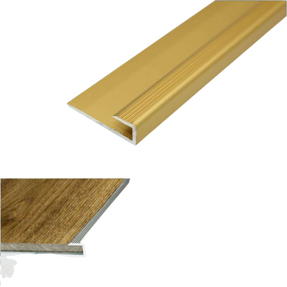 C63 Anodised Aluminium LVT U Edging Profile Threshold For 5mm Flooring