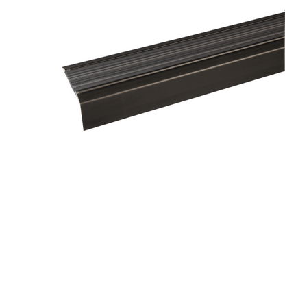 A38 46 x 30mm Anodised Aluminium Non Slip Rubber Stair Nosing Edge Trim