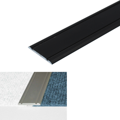 A02 30mm Anodised Aluminium Flat Self Adhesive Door Threshold Strip