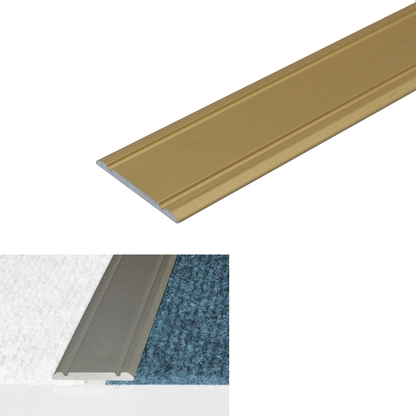 A02 30mm Anodised Aluminium Flat Self Adhesive Door Threshold Strip