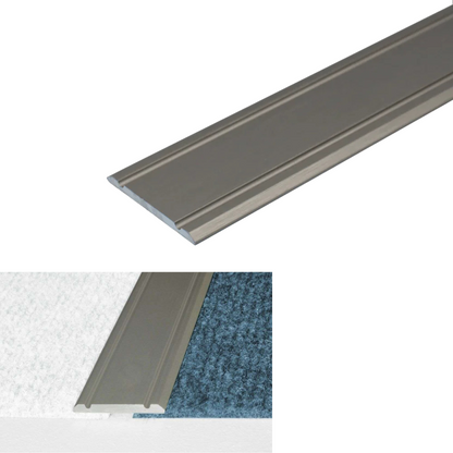 A02 30mm Anodised Aluminium Flat Self Adhesive Door Threshold Strip