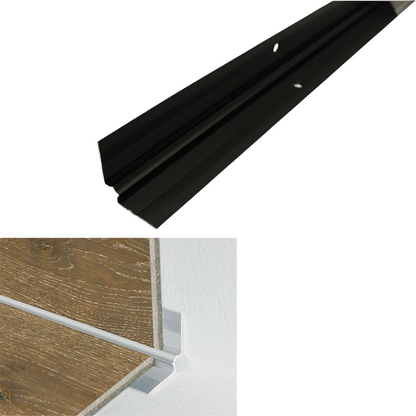 C31 28 x 28mm Anodised Aluminium LVT Stair nosing Inner Corner For 5mm Flooring