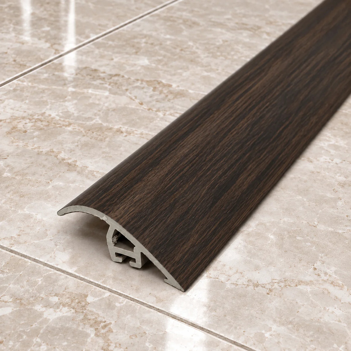 40mm Pvc Wood Effect Door Threshold Ramp Profile In Venge Color