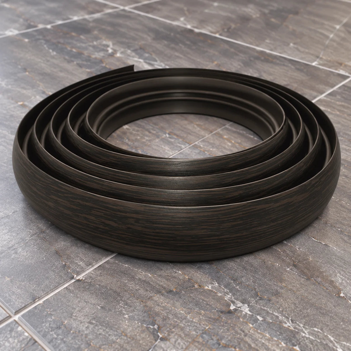40mm Flex Line Pvc Flexible Flooring Transition Profile Door Threshold In Venge Color