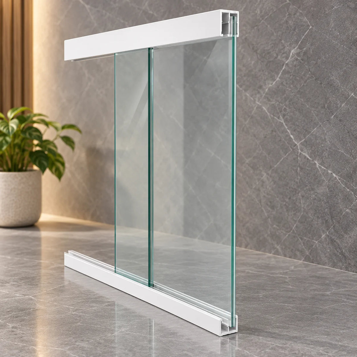 Vivarium Top & Bottom Glass Runners Double Track for 4mm & 6mm Installation