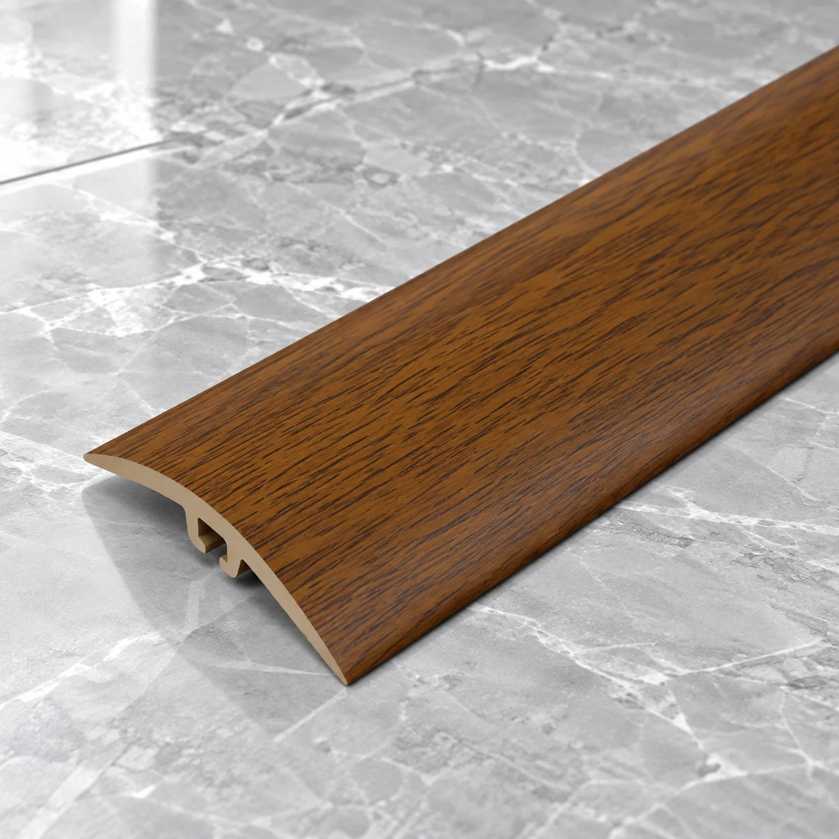 42mm PVC Wood Effect Concealed-Fix Threshold Strip In Walnut 9E