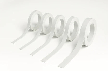 White PVC Plastic Bar Strip Roll Flat Architrave Trim Various Sizes