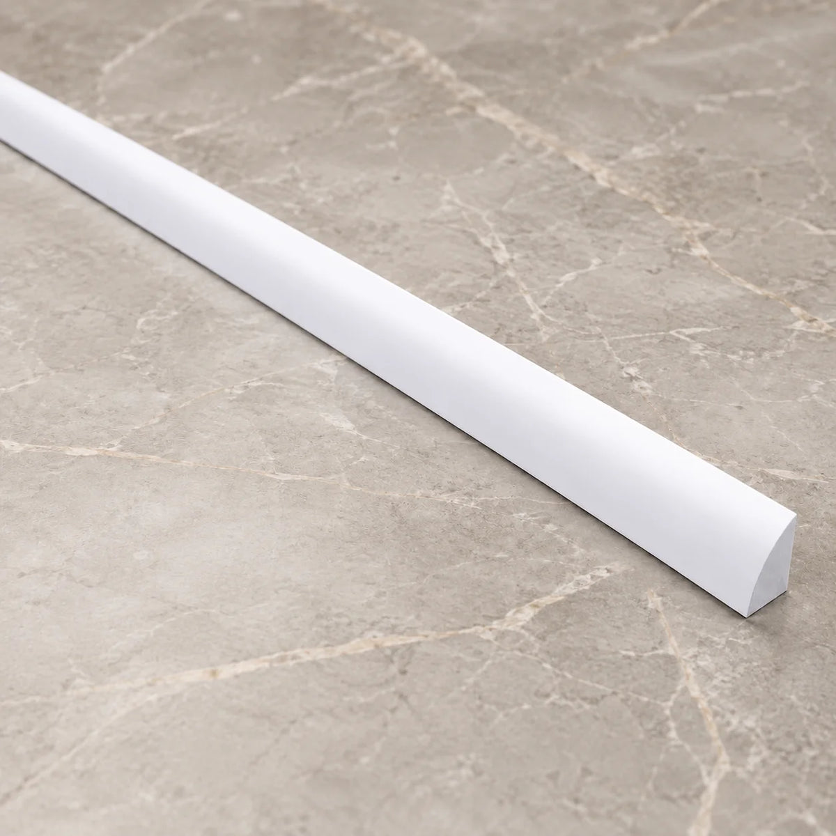 Decorative Flooring Window Edge Beading Worktop Strip UPVC 9mm Quadrant Trim Moulding In White Color
