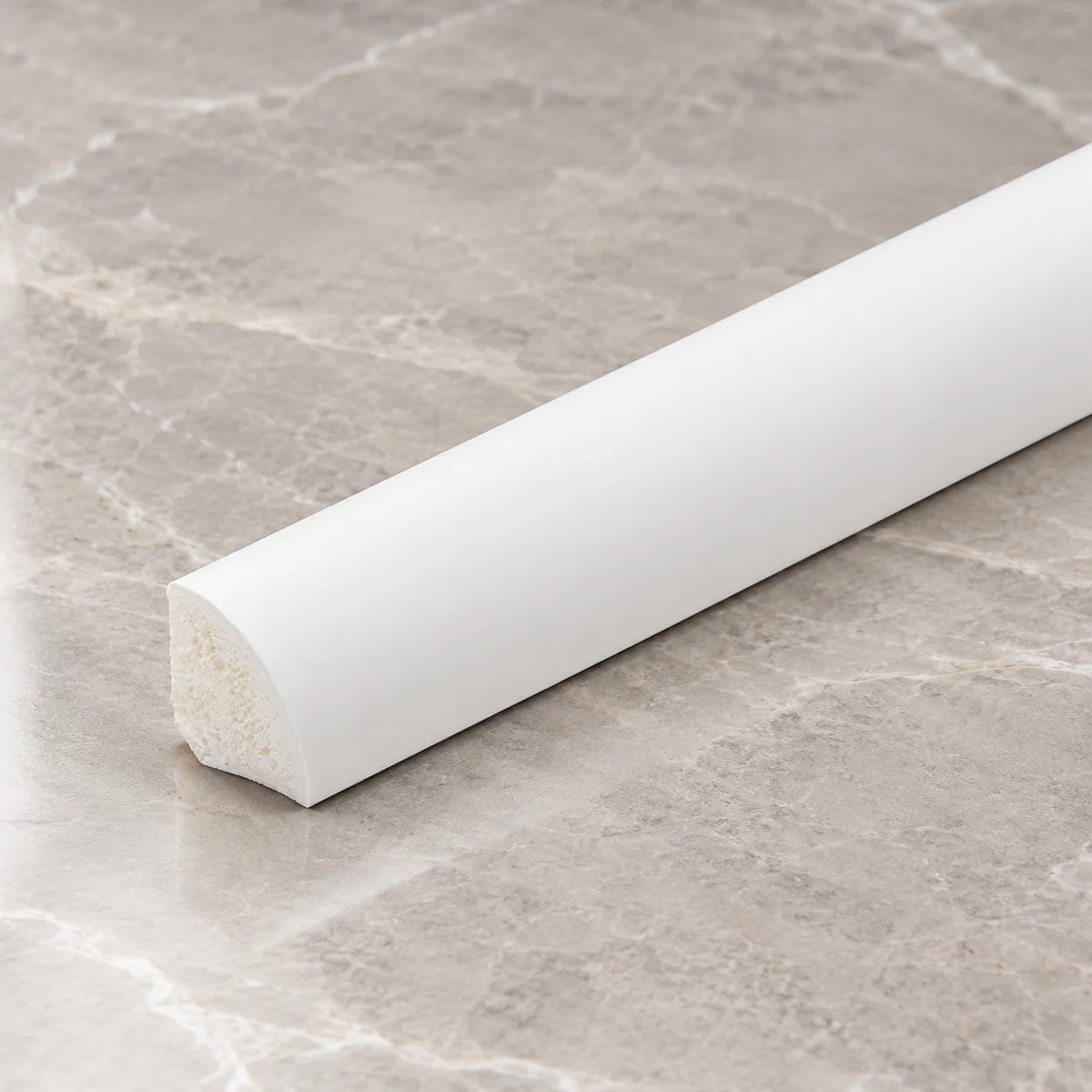 Decorative Flooring Window Edge Beading Worktop Strip uPVC 18mm Quadrant Trim Moulding In White Color