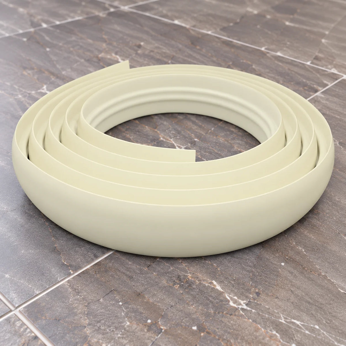 40mm Flex Line Pvc Flexible Flooring Transition Profile Door Threshold In white Color