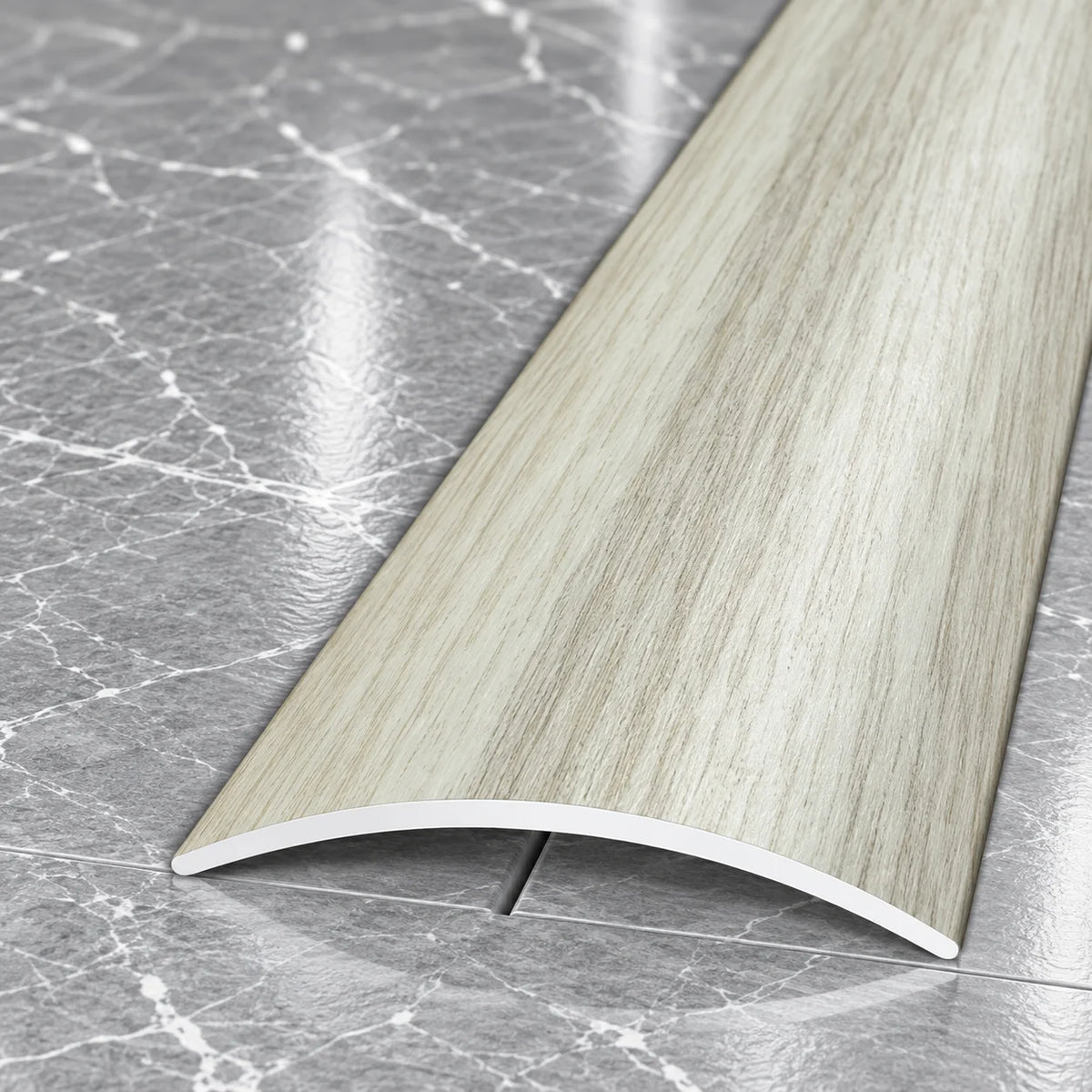 40mm Wood Effect Aluminium Self-Adhesive Threshold Strip In White Oak Color