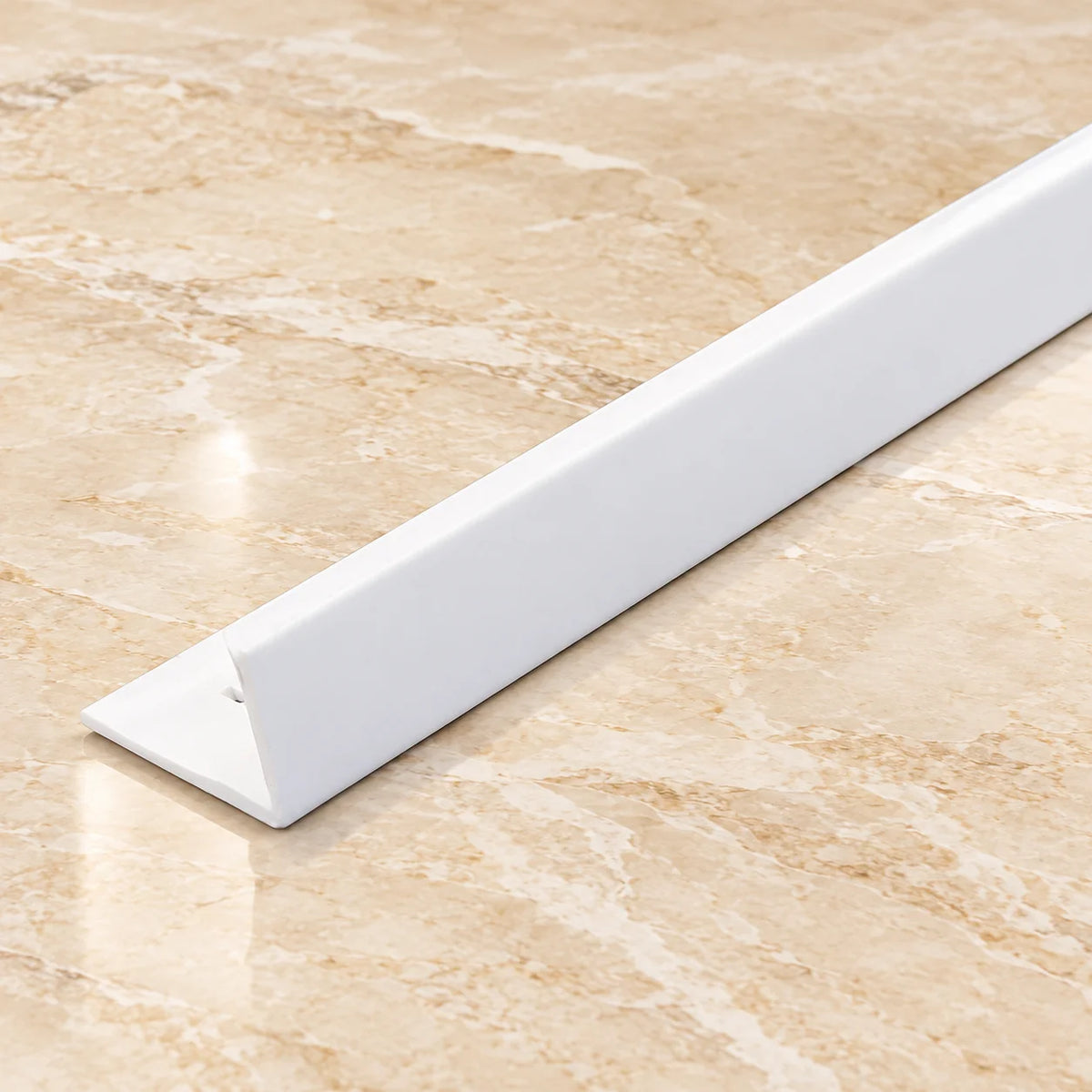 PVC Straight Edge Tile Trim 8mm, 10mm & 12.5mm – 2.5m In White Color