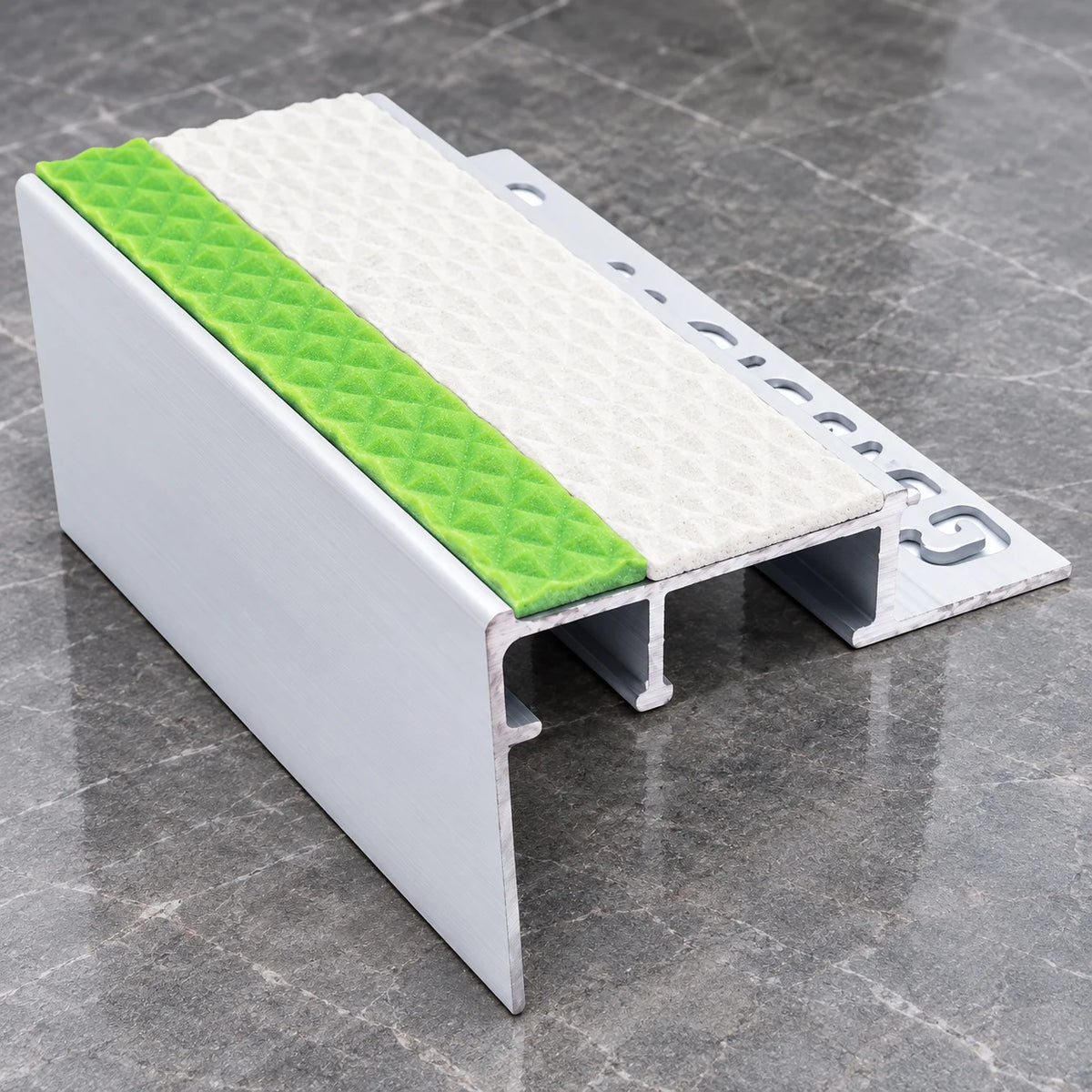 Heavy Duty Tredsafe Tile-In Stair Nosing 10mm & 12.5mm In White Color