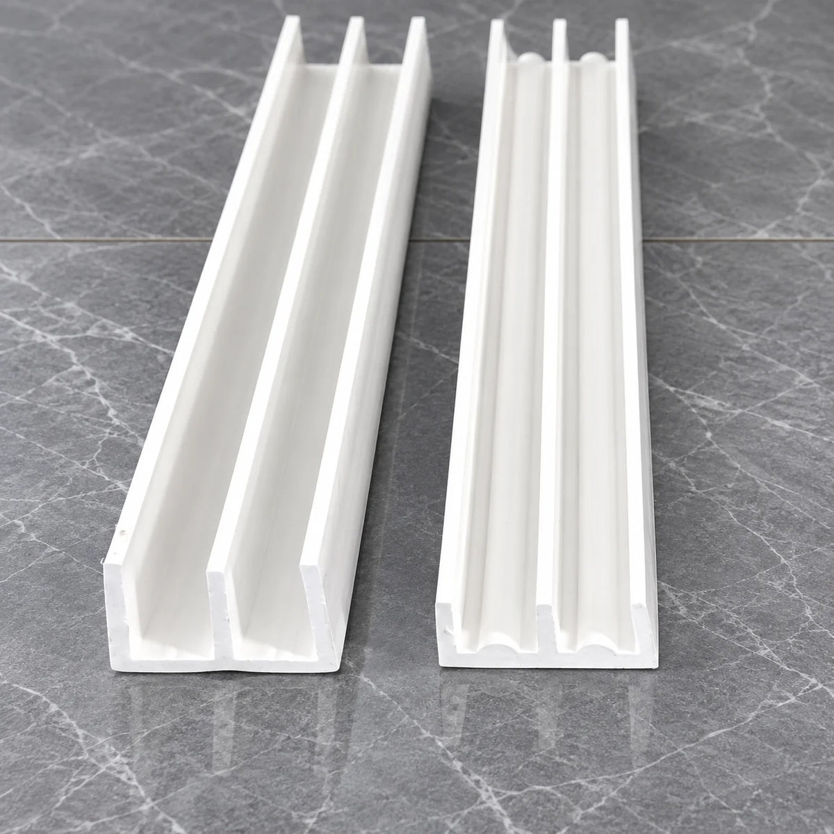 Vivarium Top & Bottom Glass Runners Double Track for 4mm & 6mm In White Color