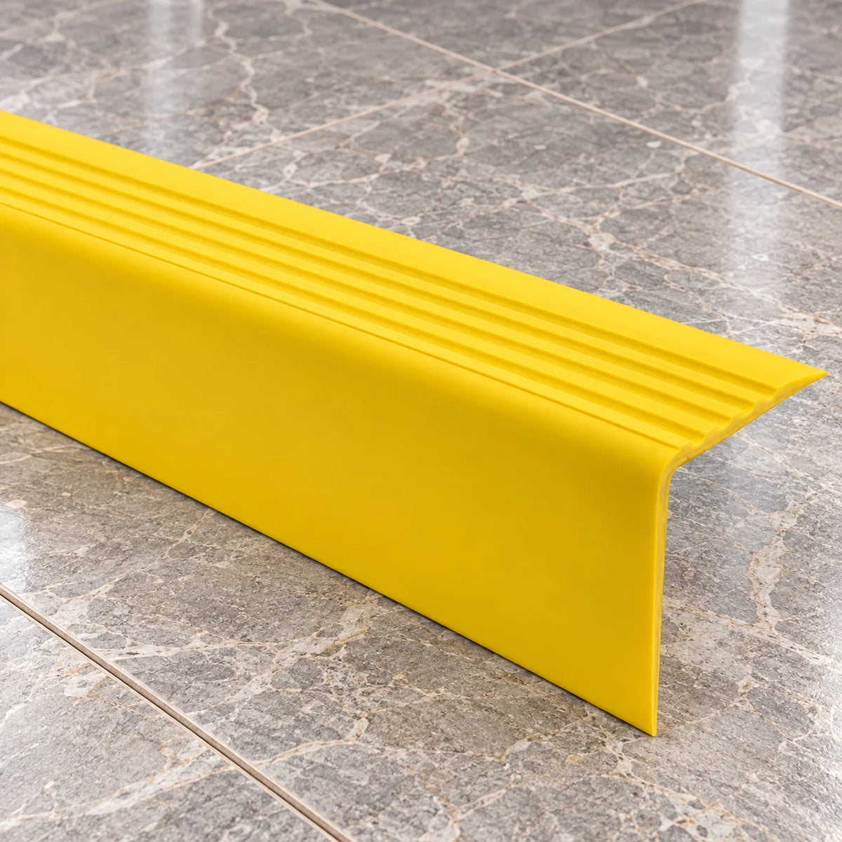 50x42mm Flexible Anti-Slip PVC Stair Nosing – 1.2m In Yellow Color