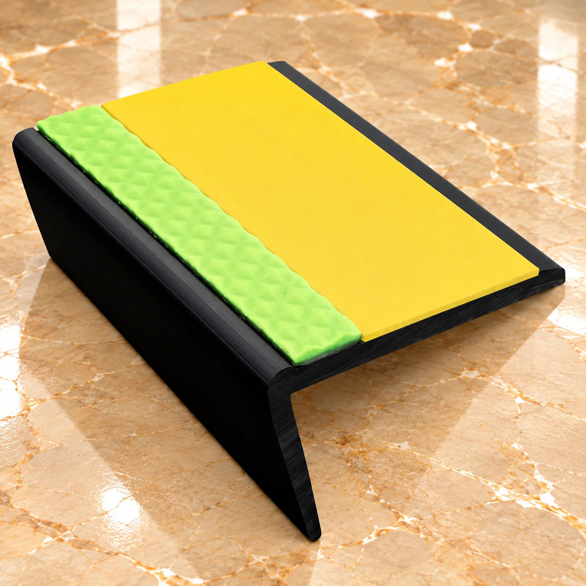 ASR 63x35mm Aluminator® Rakeback Stair Nosing In Yellow Color