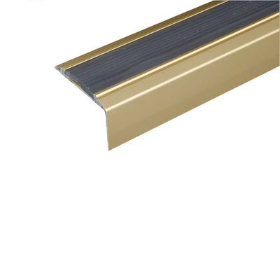 A38 46 x 30mm Anodised Aluminium Non Slip Golden with Black Rubber 0.9m