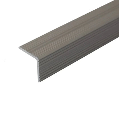 A40 25 x 25mm Cayrus Aluminium Non Slip Ribbed Treads in Inox Color