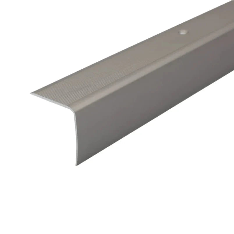 Inox A41 35 x 35mm Aluminium Non Slip Ribbed Treads Stair Nosing Edge Trim