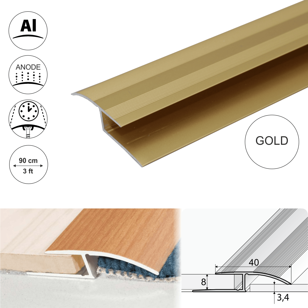 Anodised Aluminium Door Threshold Ramp Profile