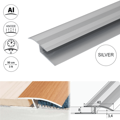 Anodised Aluminium Door Threshold Ramp Profile