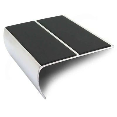 Black NSL29 Aluminium Non Slip Stair Nosing Edge Trim With PVC Insert