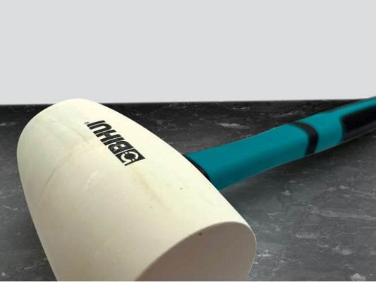 Bihui 24oz White Rubber Mallet – Non-Marking Soft Grip Hammer for Tiling & Flooring