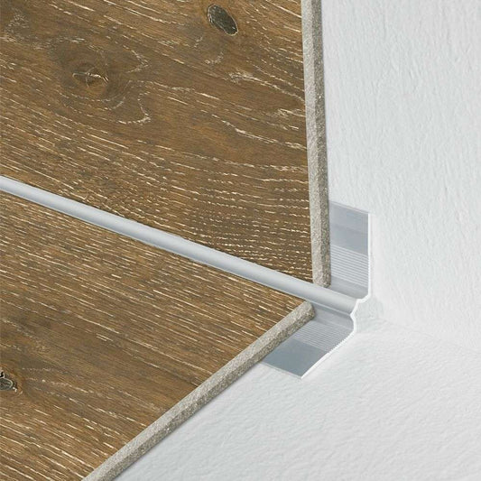 C31 28 x 28mm Anodised Aluminium LVT Stair nosing Inner Corner For 5mm Flooring