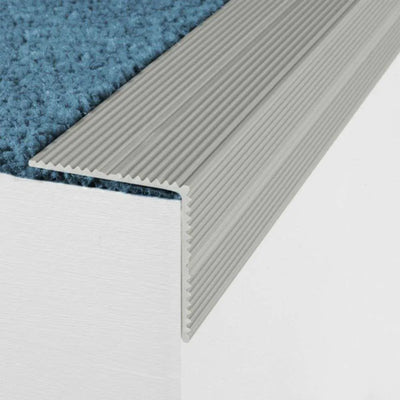 A33 Aluminium Non Slip Ribbed Treads Stair Nosing Edge Trim