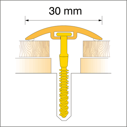 D-P0300 30mm Pvc Wood Effect Door Threshold Strip