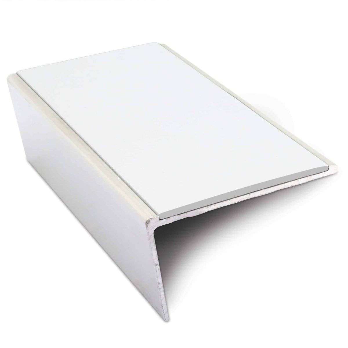 NSL02 57 x 32mm Aluminium Non Slip Stair Nosing Rakeback Edge Trim With Pvc Insert