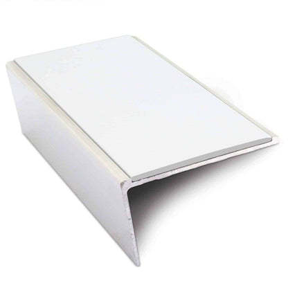NSL02 57 x 32mm Aluminium Non Slip Stair Nosing Rakeback Edge Trim With Pvc Insert
