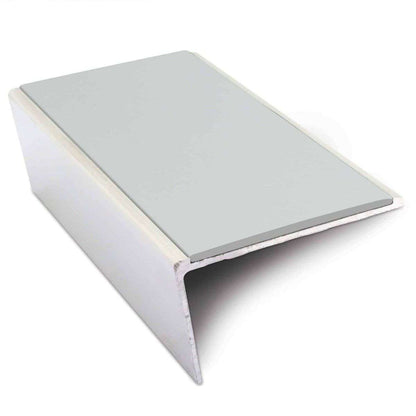 NSL02 57 x 32mm Aluminium Non Slip Stair Nosing Rakeback Edge Trim With Pvc Insert
