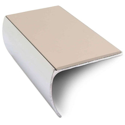 NSL03 57 x 40mm Aluminium Non Slip Stair Nosing Bullnose Edge Trim With Pvc Insert
