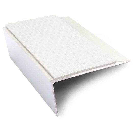 NSL16 Tredsafe Aluminium Non Slip Stair Nosing Edge Trim 66 x 32mm with PVC Insert Rakeback