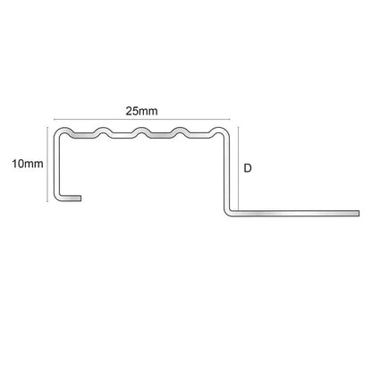 NSS - Stainless Steel Tile-In Non Slip Stair Nosing