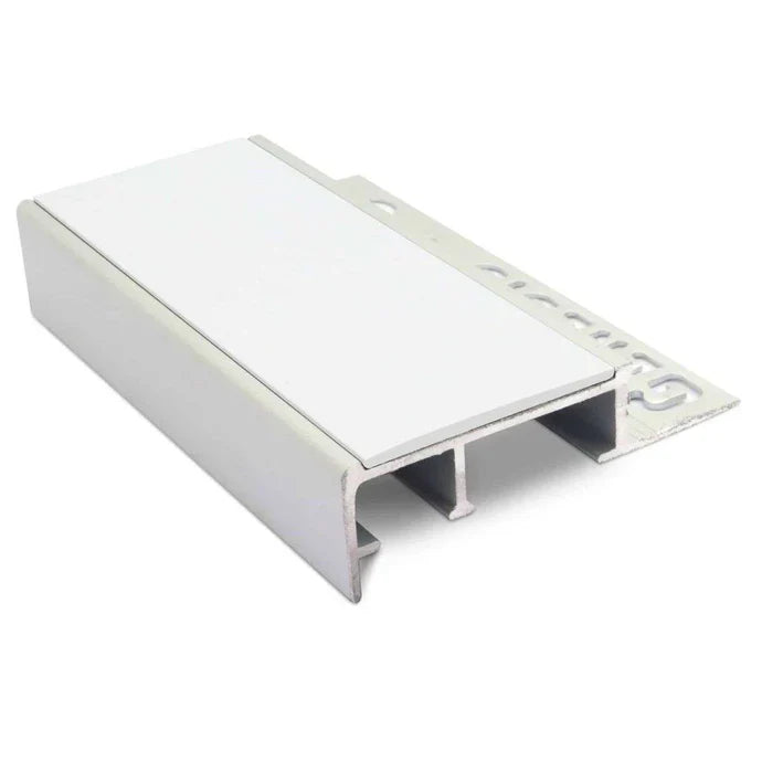 NTS 2.8m Slimline Ceramic Tile-In Non-Slip Aluminium Stair Nosing – PVC Insert