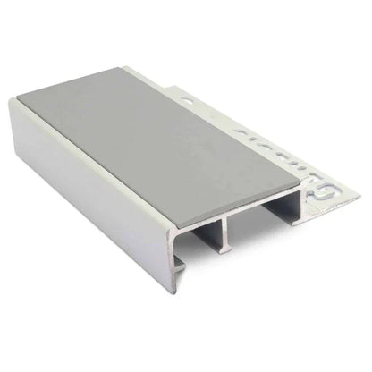 NTS 2.8m Slimline Ceramic Tile-In Non-Slip Aluminium Stair Nosing – PVC Insert