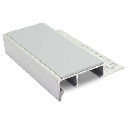 NTS 2.8m Slimline Ceramic Tile-In Non-Slip Aluminium Stair Nosing – PVC Insert
