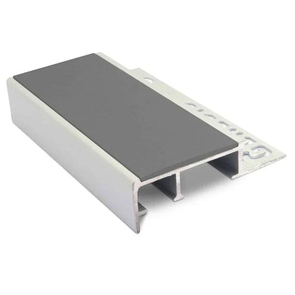 NTS 2.8m Slimline Ceramic Tile-In Non-Slip Aluminium Stair Nosing – PVC Insert