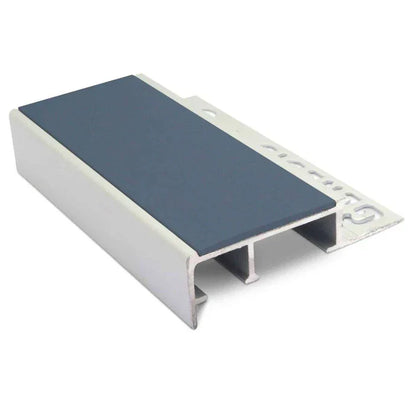 NTS 2.8m Slimline Ceramic Tile-In Non-Slip Aluminium Stair Nosing – PVC Insert