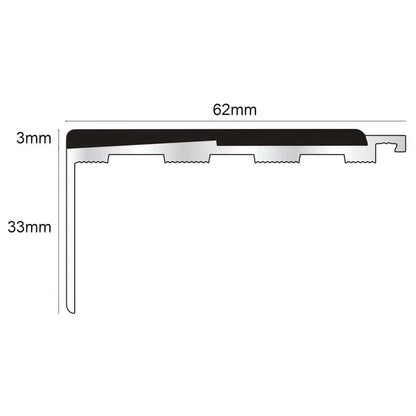 Straight Aluminium Safety Stair Nosing