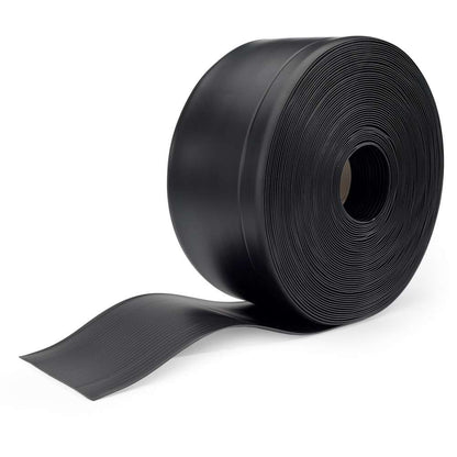 Roll of black tape on a white background