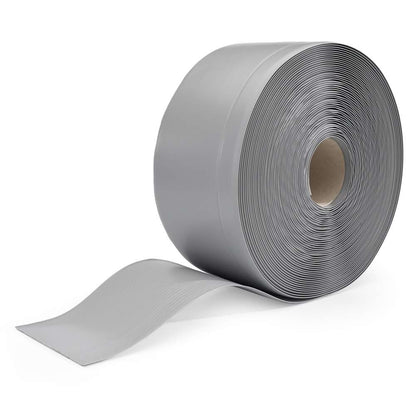 Roll of gray tape on a white background
